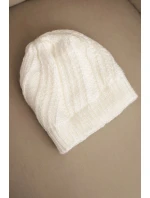 Dámská zimní čepice s vlnou bílá - Oliwier