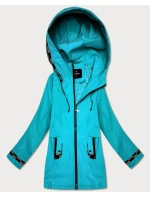 Lekko ocieplana kurtka damska z kapturem Goodlookin niebieska (KK60413-2#)