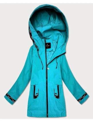 Lekko ocieplana kurtka damska z kapturem Goodlookin niebieska (KK60413-2#)