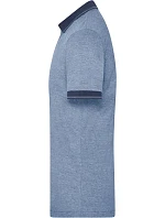 Daiber JN 706 Pánské žerzejové melírované polo 02.0706 blue melange/navy Daiber JN 706 Pánské žerzejové melírované polo 02.0706 blue melange/navy
