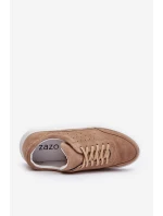 Pánské semišové sportovní boty Zazoo 1544 béžové