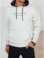 FashionStreet pánská světle šedá mikina s potiskem BX5724