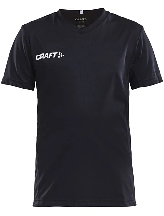 Craft Teamwear Squad Go Jersey Solid Jr Dětské sportovní tričko s výstřihem do V 82.5582 black Craft Teamwear Squad Go Jersey Solid Jr Dětské sportovní tričko s výstřihem do V 82.5582 black