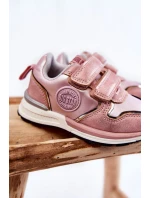 Dětská sportovní obuv na suchý zip Memory Foam System Big Star KK374180 růžove