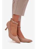 Lodičky s páskem tmavě béžové Perrine