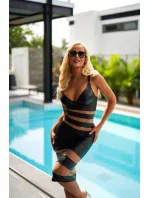 Dámské sexy šaty V-10879 Černá - Axami Dámské sexy šaty V-10879 Černá - Axami