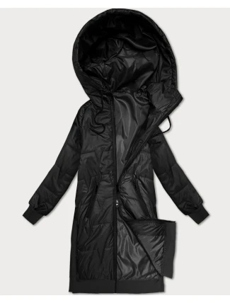 Jednoduchá černá bunda s ozdobným prošíváním S'West (B8393-1)