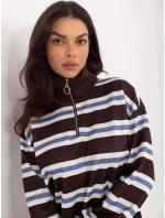 Damska bluza z rozpinana stójką Goodlookin czekoladowa (9981)