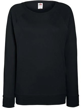 Fruit of the Loom Lady-Fit LW Raglan Sweat Dámská raglánová mikina 16.2146 black Fruit of the Loom Lady-Fit LW Raglan Sweat Dámská raglánová mikina 16.2146 black