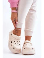 Dámská pěnová platforma Crocs Béžove Beckett
