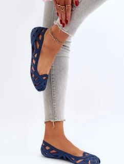 Dámské gumové baleríny tmavě modré Salam