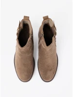 Designové hnědé  kotníčkové boty dámské Obcas