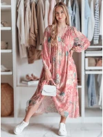 Jedna velikost maxi květinových šatů LILOVIE růžová FashionStreet EY2572 Jedna velikost maxi květinových šatů LILOVIE růžová FashionStreet EY2572