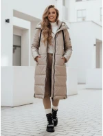 Dámská přechodná bunda ORVITA prošívaná s kapucí béžová FashionStreet TY5026