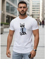 Pánské tričko Stay COOL s potiskem bílé FashionStreet NX5018R Pánské tričko Stay COOL s potiskem bílé FashionStreet NX5018R