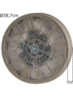 NÁSTĚNNÉ HODINY S OTOČNÝM MECHANISMEM 38CM CAPPUCCINO