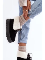 Platforma Sněžníky S Kožešinou Černé Olimuka