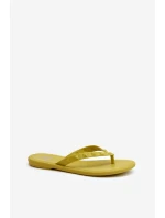 Ploché pružné dámské žabky ZAXY JJ285253 Limetkové