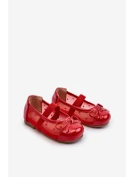 Dětské balerínky s mašlí červené Jellema