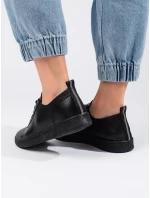 Komfortní dámské polobotky černé platforma Komfortní dámské polobotky černé platforma