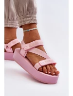 Dámské sandály na platformě Big Star NN274A529 růžové