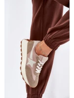 Dámské Sportovní Boty Z Semiše Na Platformě Vinceza 66720 Béžové