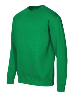Crew mikina unisex středně zelená