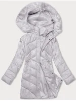 Dámská zimní bunda ve vřesové barvě s kapucí (H-898-107) Dámská zimní bunda ve vřesové barvě s kapucí (H-898-107)