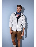 Daiber JN 589 Pánská pletená fleecová bunda s kapucí 02.0589 red melange/black Daiber JN 589 Pánská pletená fleecová bunda s kapucí 02.0589 red melange/black