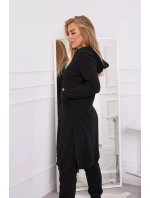 Souprava mikiny s delší stranou černá Souprava mikiny s delší stranou černá
