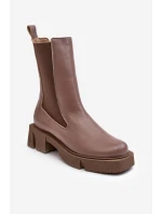 Dámské boty s ponožkou 2693/230 Laura Messi hnědé