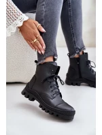 Zazoo 2831 Dámské Botky Z Přírodní Kůže Černé