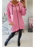 Mikina se zipem na zádech světle růžová Mikina se zipem na zádech světle růžová