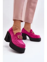 Zazoo 20170 Dámské Semišové Polobotky Na Podpatku Fuksie Zazoo 20170 Dámské Semišové Polobotky Na Podpatku Fuksie