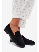 Dámské mokasíny a loafers z ekokoženého semiše černé Laisie Dámské mokasíny a loafers z ekokoženého semiše černé Laisie