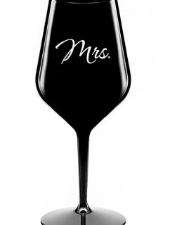 MRS. - černá nerozbitná sklenice na víno 470 ml