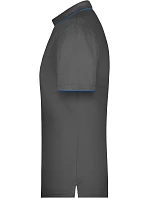 Daiber JN 728 Pánské piqué polo s kontrastní légou 02.0728 graphite/aqua Daiber JN 728 Pánské piqué polo s kontrastní légou 02.0728 graphite/aqua
