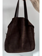 Semišová taška shopper čokoládová Miraya