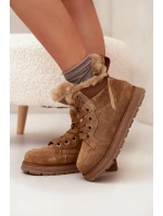 Dámské sněhule na platformě s kožešinkou Big Star – camel Dámské sněhule na platformě s kožešinkou Big Star – camel