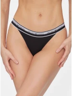 Dámská tanga 2Pack 164522 4R227 00020 černá - Emporio Armani