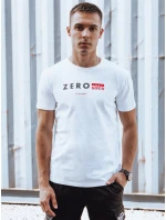 Pánské bílé tričko s potiskem FashionStreet RX5607