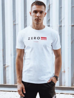 Pánské bílé tričko s potiskem FashionStreet RX5607