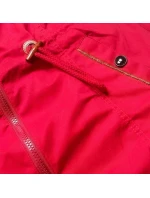Krátká červená bunda parka s kapucí (TLR335) Krátká červená bunda parka s kapucí (TLR335)