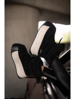 Dámské Kožené Sněhule Na Silné Podešvi S Kožešinou Big Star OO274A206 Černé