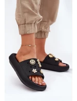 Dámské Pěnové Sandály S Připínáčky Černé Vinceza 76055