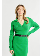 Monnari Šaty Dámské viskózové šaty Zelená