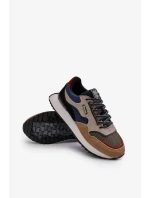 Pánské tenisky Big Star Memory Foam System Béžová-Modrá Pánské tenisky Big Star Memory Foam System Béžová-Modrá