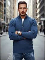 Pánský tmavě modrý svetr FashionStreet WX2340