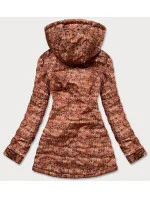 Červená dámská oboustranná bunda - parka/prošívaná (CAN-621) Červená dámská oboustranná bunda - parka/prošívaná (CAN-621)