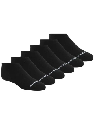 Skechers 6pk Core Lowcut Lg Socks S118209-BLK Black 35-38